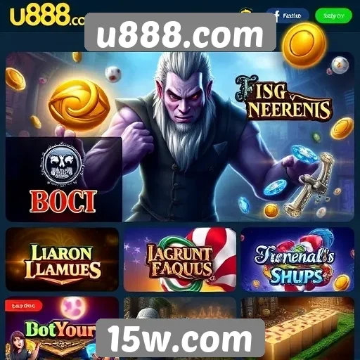 Variedade de jogos oferecidos pelo u888.com